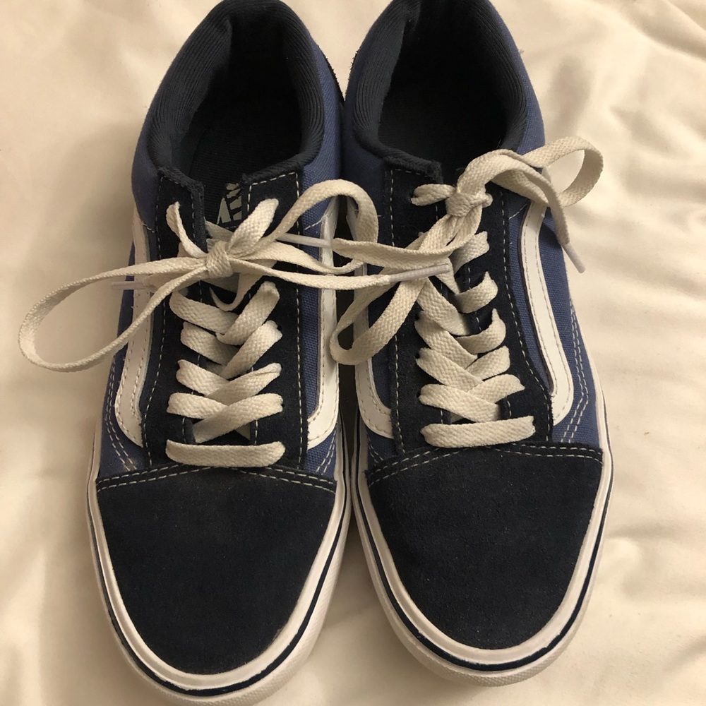 Old School Blue & White Vans